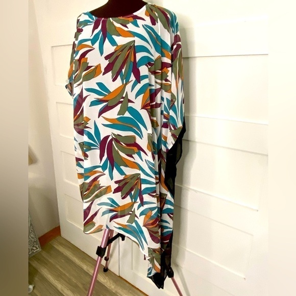 DKNY Swim Suit Coverup Tropical  White Size M - Picture 1 of 14